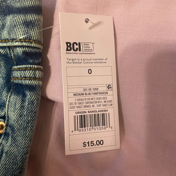 Jean Skirt Juniors Size 0 - Picture 3 of 3